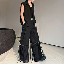 Load image into Gallery viewer, Casual Detachable Ribbon Wide-leg Pants Two-piece Set