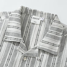 Load image into Gallery viewer, Colorblock Striped Cuban Collar Shirt
