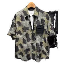 Load image into Gallery viewer, Printed Patchwork Casual Shirt