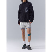 Load image into Gallery viewer, Fluffy Fleece Contrast Zipper Chest Pocket High Neck Hooded Pullover