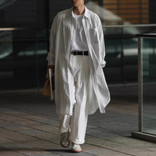 Load image into Gallery viewer, Japanese Retro Striped Knee-length Shirt