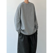 Load image into Gallery viewer, 320G Solid Color Crew Neck Long Sleeve T-Shirt