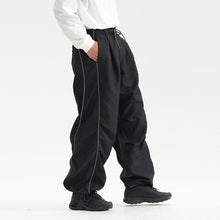 Load image into Gallery viewer, Pleated Quick-drying Reflective Strip Loose Drawstring Pants