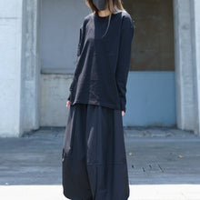 Load image into Gallery viewer, Pure Black Versatile Loose Long Sleeves