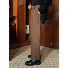 Load image into Gallery viewer, Retro Mid-waist Casual Straight-leg Loose Suit Pants