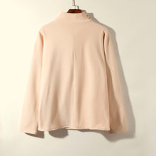 Load image into Gallery viewer, Double-sided Velvet Half Turtleneck Long-sleeved T-shirt