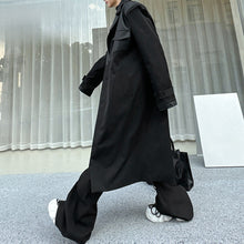 Load image into Gallery viewer, PU Leather Over-the-knee Panelled Coat