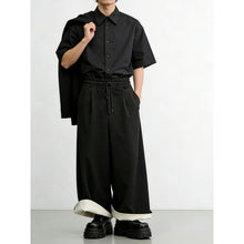 Load image into Gallery viewer, Japanese High-waist Drawstring Loose Wide-leg Straight Pants