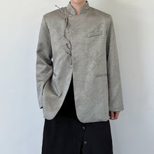 Load image into Gallery viewer, Retro Tang Suit Jacquard Lace-up Blazer