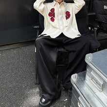 Load image into Gallery viewer, Rose Handmade Floral Long Sleeve Shirt