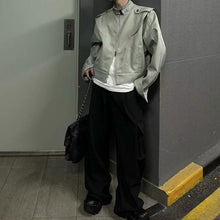 Load image into Gallery viewer, Metal Button Stand Collar Jacket