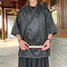 Load image into Gallery viewer, V-neck Glossy Loose Quarter-sleeved Shirt