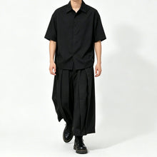 Load image into Gallery viewer, Japanese High Waist Asymmetric Cropped Wide Leg Skirt-pants