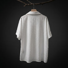 Load image into Gallery viewer, Japanese Textured Jacquard Collar Loose-Fit Shirt