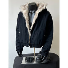 Load image into Gallery viewer, Warm Solid Color Loose Hooded Cotton Jacket