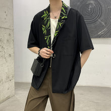 Load image into Gallery viewer, Double Collar Printed Casual Short-sleeved Shirt