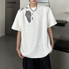 Load image into Gallery viewer, Padded Shoulder Loose Ripped Mesh T-shirt