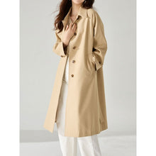 Load image into Gallery viewer, Breathable Long Lightweight Linen Rayon Draped Trench Coat