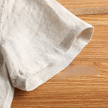 Load image into Gallery viewer, Linen Thin Retro Casual Stand Collar Shirt