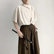 Load image into Gallery viewer, Irregular Buttoned Turtleneck Shirt