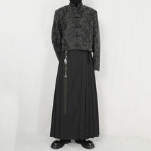 Load image into Gallery viewer, Embossed Pattern Stand Vollar Short Leather Jacket