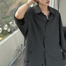 Load image into Gallery viewer, Polka Dot Bat Sleeve Short Sleeve Shirt