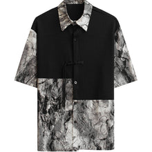 Load image into Gallery viewer, Summer Tops Stitching Fake Two-piece Floral Shirt