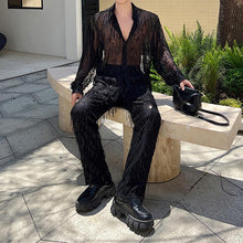 Load image into Gallery viewer, Stage Tassels Sequins Tops Pants Suits