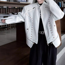 Load image into Gallery viewer, Retro Dark Stand-up Collar Zip-up Jacket