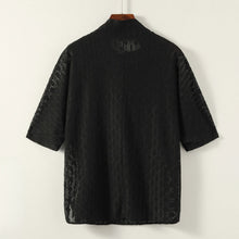 Load image into Gallery viewer, Stacked collar Thin Hollow T-shirt