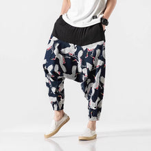Load image into Gallery viewer, Japanese Cotton and Linen Casual Harem Lantern Crotch Pants
