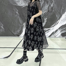 Load image into Gallery viewer, Mesh Loose Round Neck Straight Dress