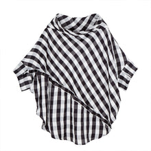 Load image into Gallery viewer, Bateau Collar Plaid Patchwork Shirt
