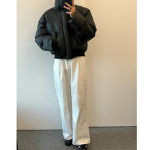 Load image into Gallery viewer, Winter Solid Stand Collar Thickened Pu Leather Cotton Jacket