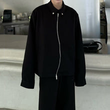 Load image into Gallery viewer, Black Padded Shoulder Cropped Jacket