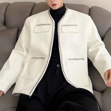 Load image into Gallery viewer, Collarless Handmade Chain Loose Jacket