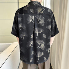 Load image into Gallery viewer, Ice Silk Drape Lapel Floral Shirt