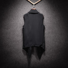 Load image into Gallery viewer, Dark Mid-Length Sleeveless Jacket Cape