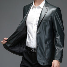 Load image into Gallery viewer, Slim Fit Leather Cropped Jacket