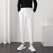 Load image into Gallery viewer, Slim-Fit Tapered Dress Trousers with Fluid Drape