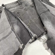 Load image into Gallery viewer, Denim Irregular Skirt Leg Cover Set