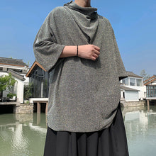 Load image into Gallery viewer, Pile Collar Half Sleeve Loose T-shirt