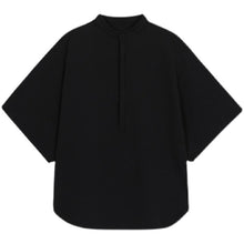 Load image into Gallery viewer, Stand Collar Short Sleeves Loose Shirts