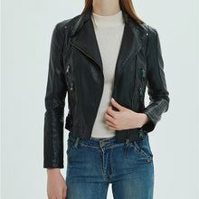 Load image into Gallery viewer, PU Leather Short Slim Jacket