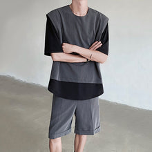 Load image into Gallery viewer, Fake Two Piece Knitted Contrast Color Two Piece Set