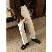Load image into Gallery viewer, Retro Mid-waist Casual Straight-leg Loose Suit Pants