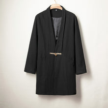 Load image into Gallery viewer, Mid-length Cotton And Linen Windbreaker Cardigan