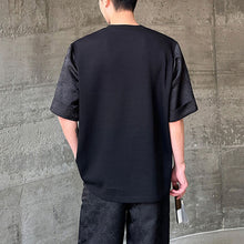 Load image into Gallery viewer, Embroidered Crew Neck Loose Short Sleeve T-shirt