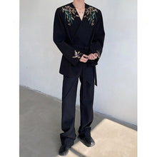 Load image into Gallery viewer, Heavy Embroidery Print Shoulder Pad Suit Jacket