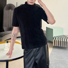 Load image into Gallery viewer, Pile Collar Slim-fit Short-sleeved Sweater